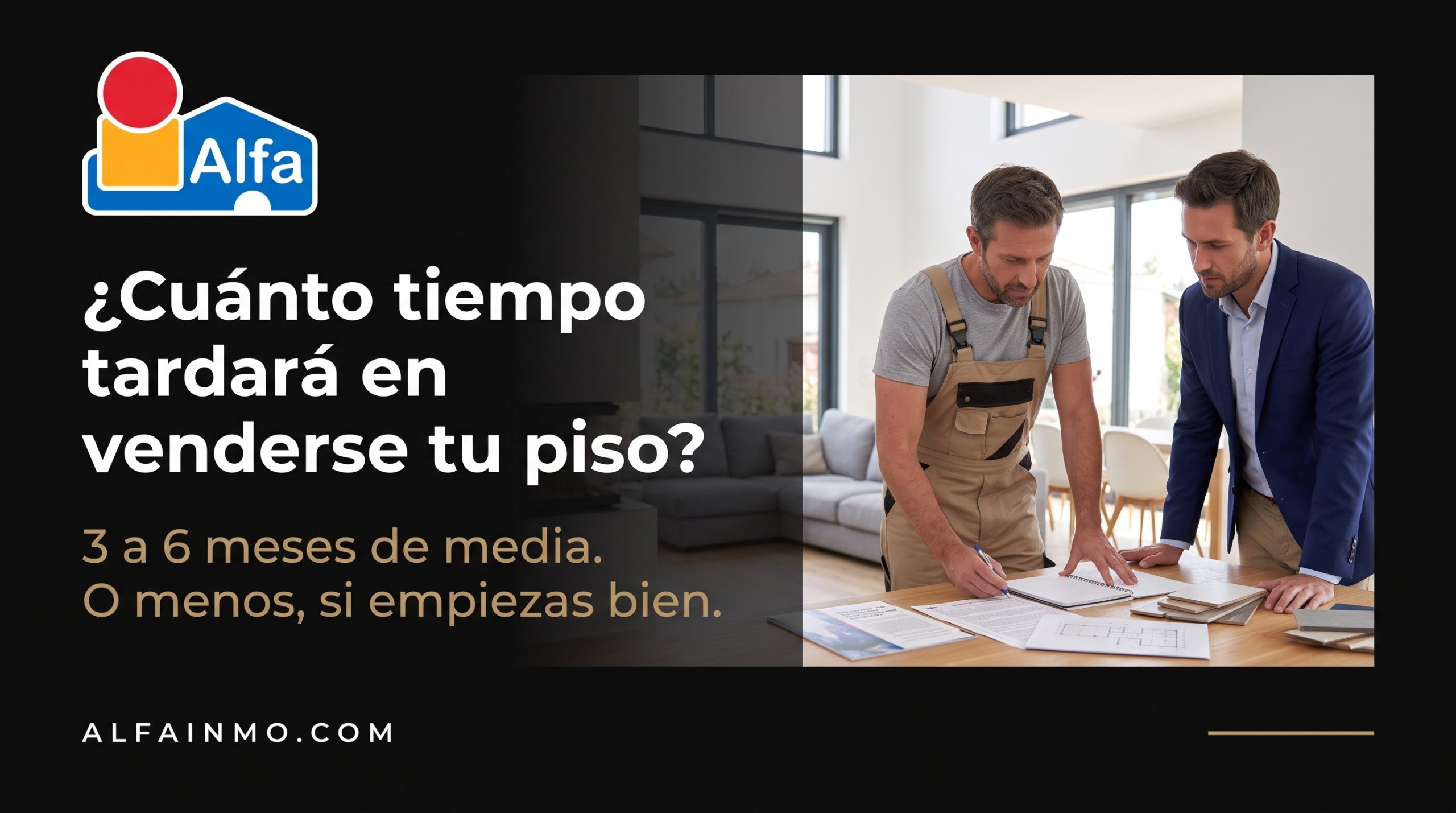 Cartel de se vende en fachada de vivienda en España con calle urbana de fondo